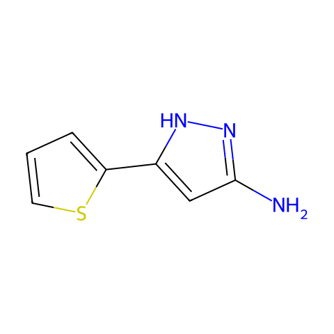 5-氨基-3-(2-噻吩基)吡唑结构图