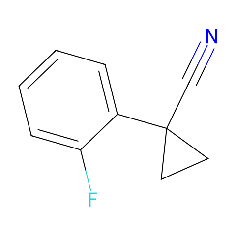 1-(2-氟苯基)环丙烷甲腈结构图