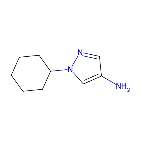 1-Cyclohexyl-1H-pyrazol-4-amine结构图