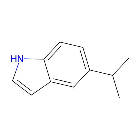 5-(1-甲基乙基)-1H-吲哚结构图