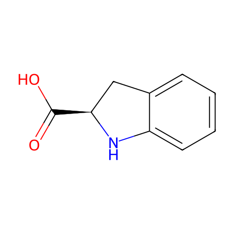 (R)-(+)-吲哚啉-2-羧酸结构图