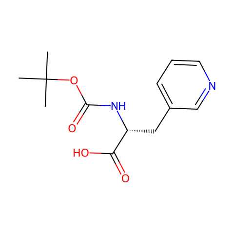 BOC-D-3-(3-吡啶基)-丙氨酸结构图