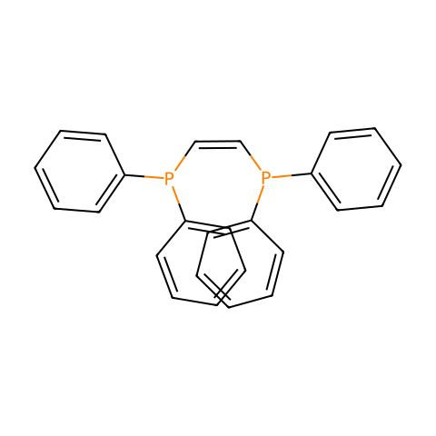 顺式-1,2-双(二苯基膦)乙烯结构图