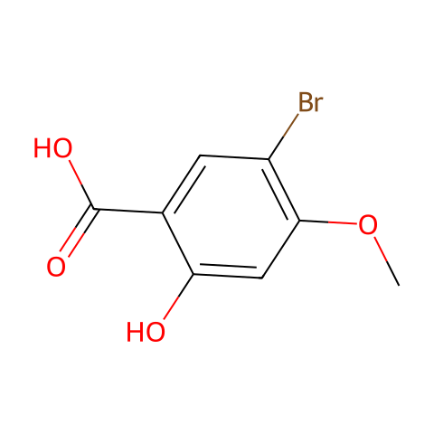 5-溴-2-羟基-4-甲氧基苯甲酸结构图