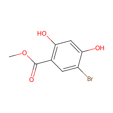 5-溴-2,4-二羟基苯甲酸甲酯结构图