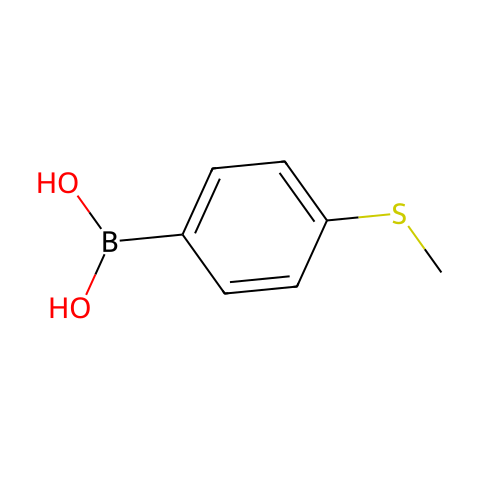 4-甲硫基苯硼酸(含不同量的酸酐)结构图