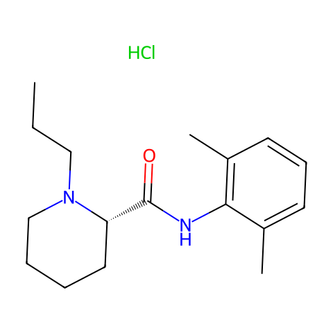 Ropivacaine hydrochloride结构图