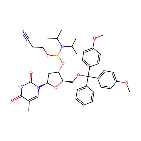 DMT-dT亚磷酰胺单体结构图