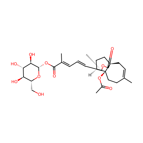 土槿皮甲酸-O-β-D-葡萄糖苷结构图