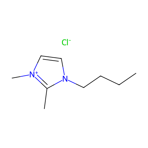 1-丁基-2,3-二甲基咪唑氯盐结构图