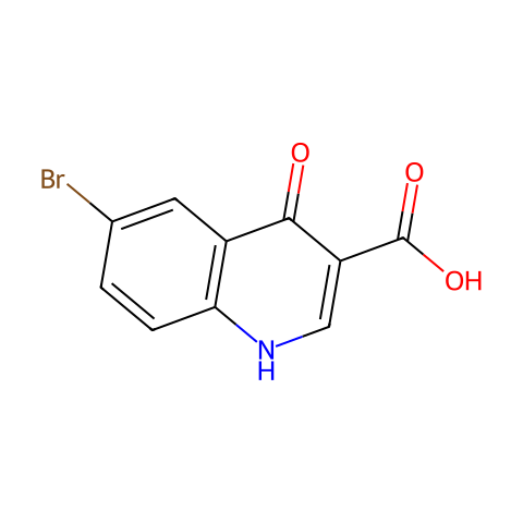 6-溴-4-羟基喹啉-3-甲酸结构图