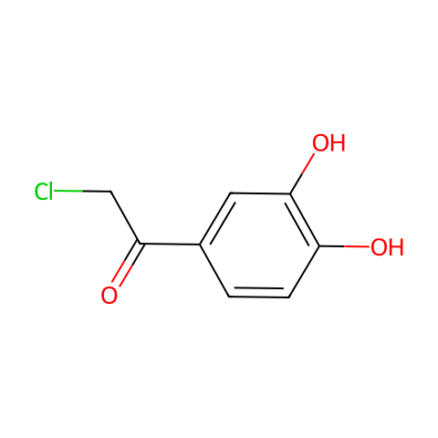 2-氯-3′,4′-二羟基苯乙酮结构图