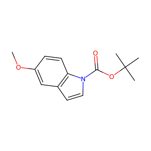 N-Boc-5-甲氧基吲哚结构图
