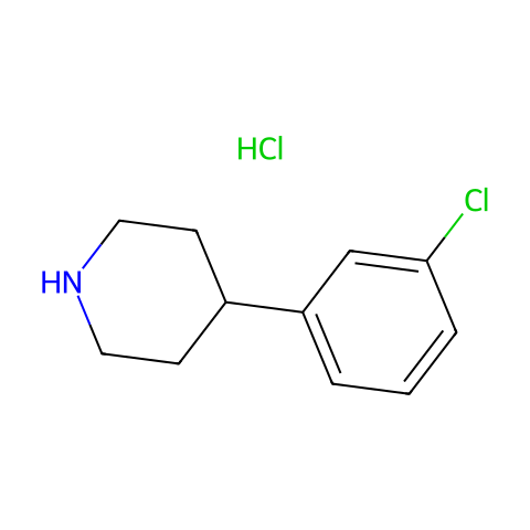 4-(3-氯苯基)哌啶盐酸盐结构图