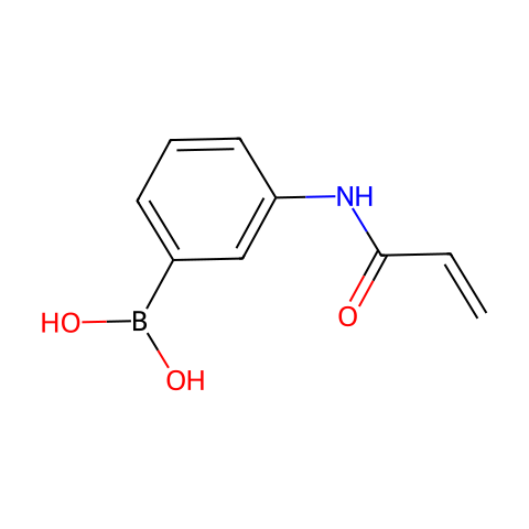 3-丙烯酰胺基苯硼酸（含不同量酸酐）结构图